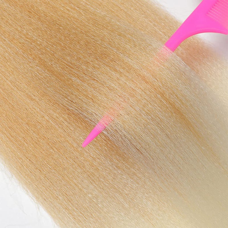 ShowCoco 8 Packs Pre-stretched Braiding Hair 26" Ombre Braiding Hair Hot Water Setting Synthetic Fiber Crochet Braiding Hair Ombre (26Inch,#27/613) - Image 4
